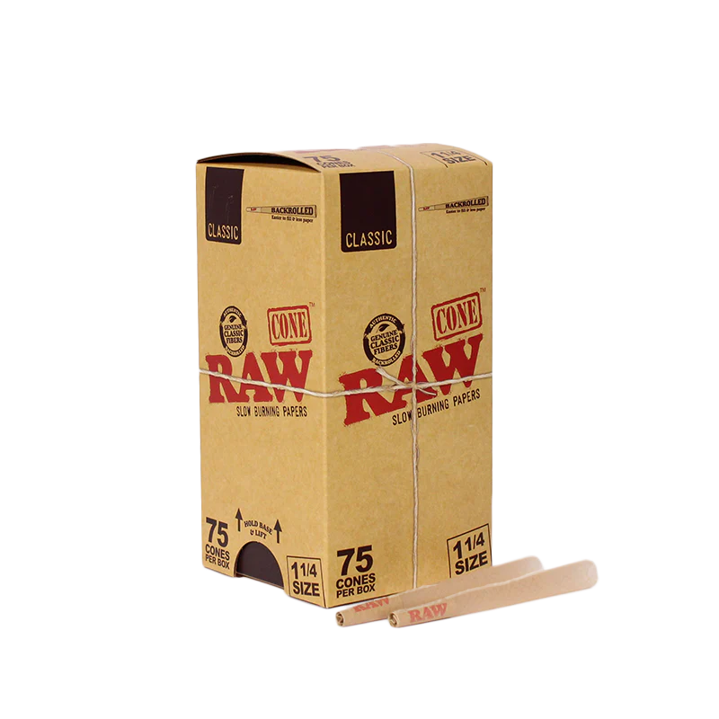 RAW - 1 1/4 Classic Pre-Roll Cone (75 Pack)