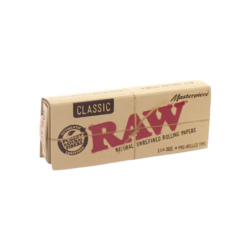 RAW - Classic Connoisseur 1 1/4 Papers w/ Tips (24 packs)